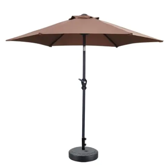 Ainfox 7.5ft Patio Umbrella With Modern Umbrella Base image {6}