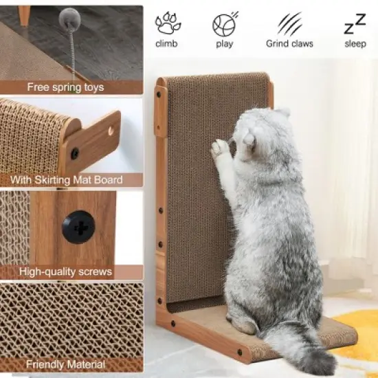 Sandinrayli L Shape Large Cat Scratcher image {1}