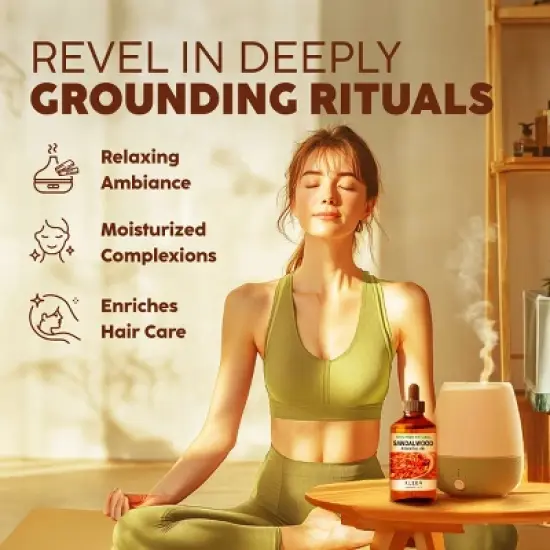 Sandalwood Essential Oil (4 Fl Oz / 118 ml) - KUKKA Sandalwood Oil image {2}