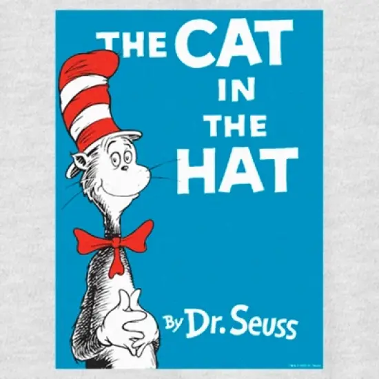 Women's Dr. Seuss The Cat in the Hat Book Cover Racerback Tank Top image {1}