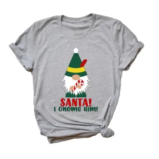 Simply Sage Market Women's Santa I Gnome Him Short Sleeve Graphic Tee image {2}