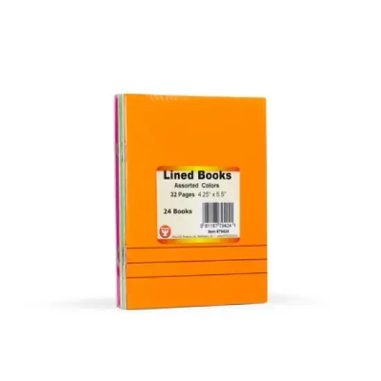 Hygloss&reg; Bright Colors Lined Blank Books - 4.25 x 5.5" - Pack of 24 image {3}