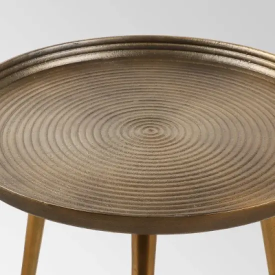Everts Modern Accent Table Brass - Christopher Knight Home image {3}