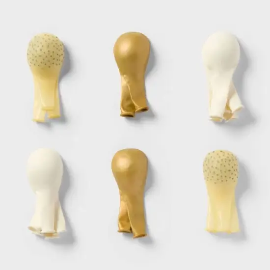 Gold and White Confetti Balloon Pack - Spritz&trade; image {2}
