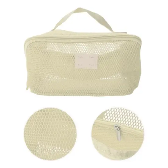 Unique Bargains Mesh Multifunctional Portable Makeup Bag 1 Pc image {2}