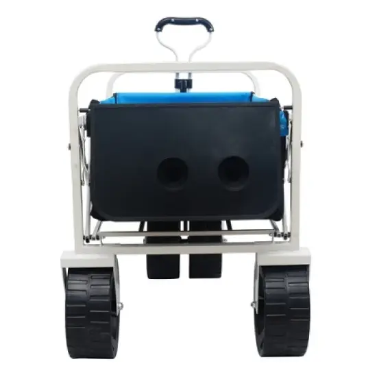 SKRAN Beach Wagon Folding cart Camping cart Tools Shopping Fishing cart with Extra Wide All-Terrain Wheels,with Plastic Table,Bearing 150 pounds image {14}