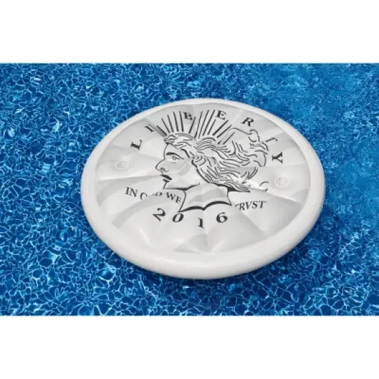 Swimline 60" Dollar Island Novelty Swimming Pool Inflatable Floating 2-Person Raft - Black/White image {1}