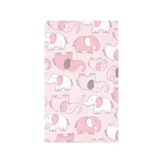 Hudson Baby Infant Girl Cotton Flannel Burp Cloths, Girl New Elephant 10-Pack, One Size image {2}