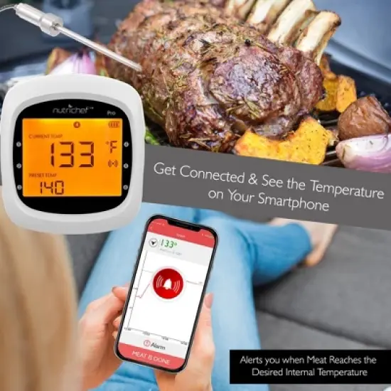 NutriChef Bluetooth Wireless BBQ Digital Thermometer image {4}