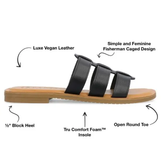 Journee Collection Womens Serrie Tru Comfort Foam Slip On Slide Flat Sandal image {7}