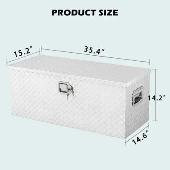 Heavy Duty Aluminum Truck Bed Tool Box with 2 Metal Boxes, Storage Tool Boxes Chest Box Organizer image {6}