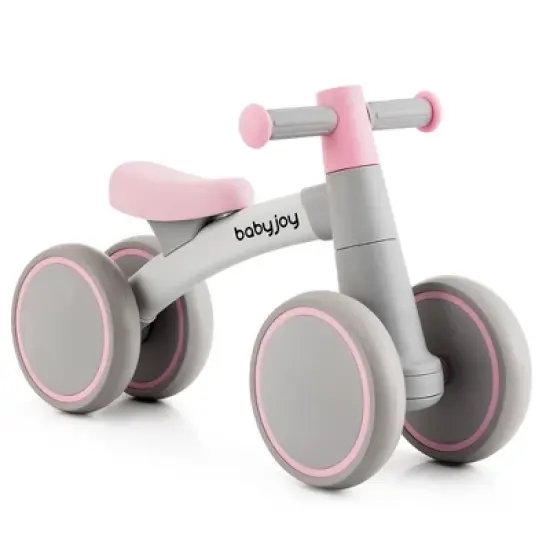Babyjoy Baby Balance Bikes w/4 Wheels for 12-36 Months Toddler Mini Bike Pink\Blue\Grey image {12}