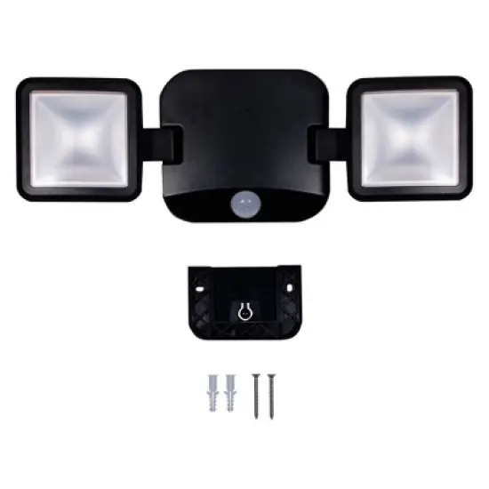 Energizer 600 Lumens Outdoor LED Motion Sensing Dual Head Security Outdoor Wall Light Black image {2}