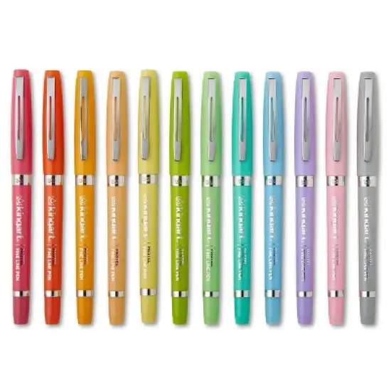 KINGART Pastel Fine Line Pens 12 Colors image {6}