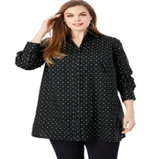 Jessica London Women&rsquo;s Plus Size Poplin Tunic image {15}