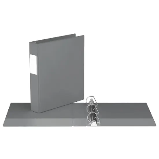 Davis Group 6pk 1.5" Premium Economy Angled D-Ring Binder Gray: Hard Cover, 350 Sheet Capacity, 2 Pockets, Polypropylene image {1}