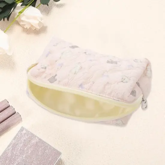 Unique Bargains Purple Bow Rabbit Makeup Bag Pink 1 Pc image {2}