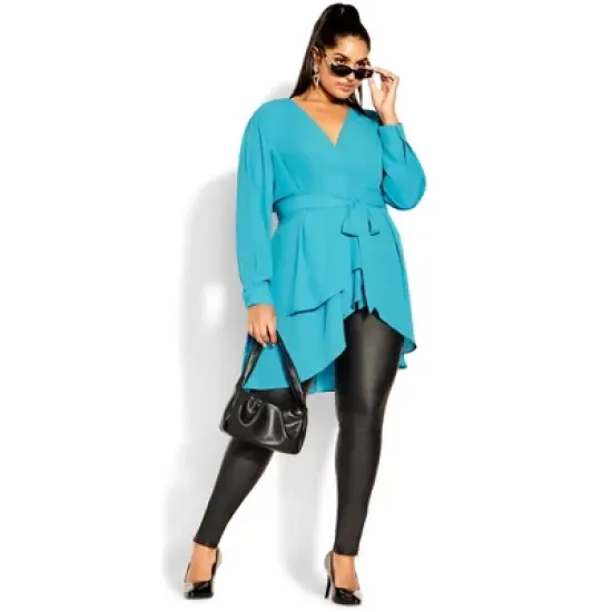 Women's Plus Size Shibara Top  - Topaz | CITY CHIC image {5}