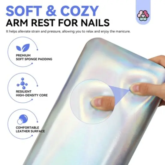 SAVILAND Pro Salon XL Armrest System - Microfiber Leather Hand Rest w/Non-Slip Support Cushion. image {5}