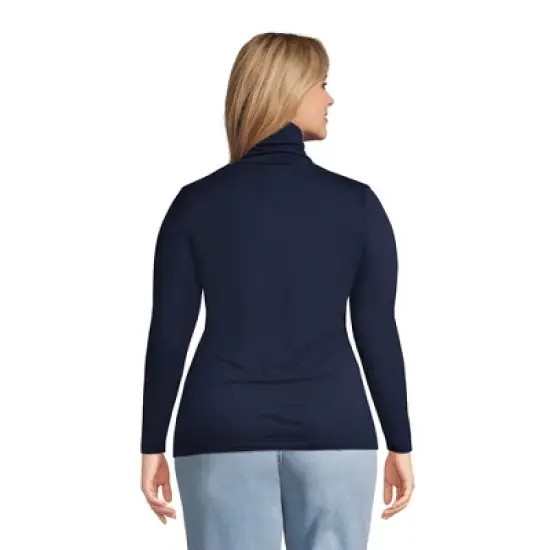 Lands' End Women's Lightweight Fitted Long Sleeve Turtleneck image {1}