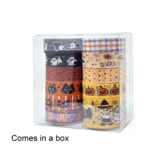 Wrapables Halloween Washi Tape for Scrapbooking, Stationery, Diary, Card Making, 11pc Trick or Treat image {4}