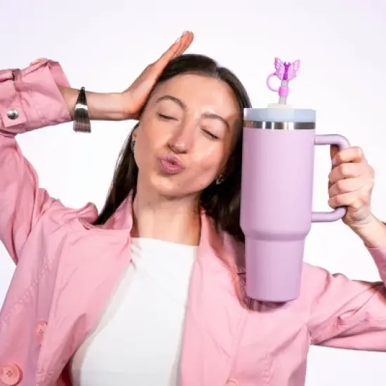 CharCharms 4pk Girly Straw Toppers image {6}