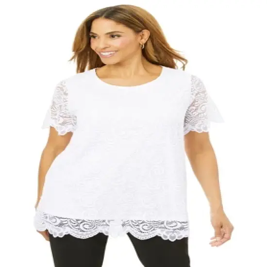 Jessica London Women&rsquo;s Plus Size Lace Tunic image {1}