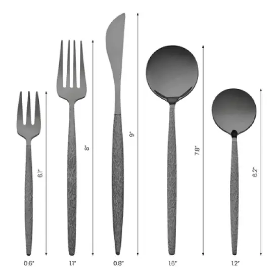 REGALWOVEN 20 Pcs Stainless Steel Mirror Polished Flatware with Knife Spoons and Forks Set, Silverware Set with Grain image {1}