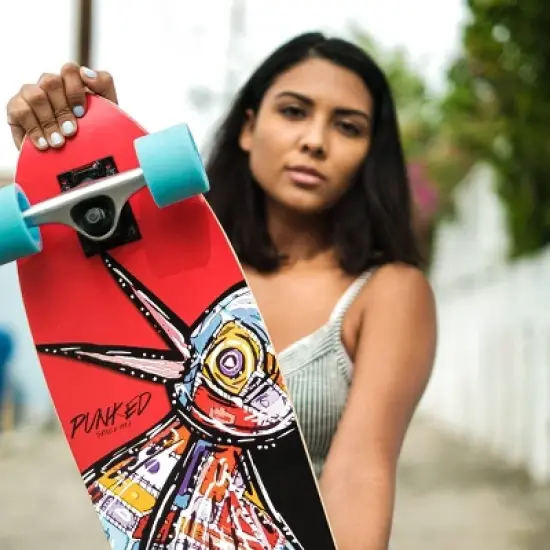 Yocaher 27" Complete Mini Cruiser Skateboard - Bird Red image {5}