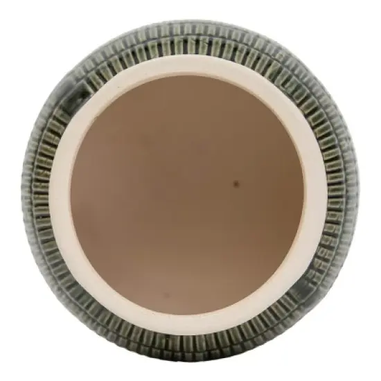 Wide Green Stoneware Planter - Foreside Home & Garden image {1}