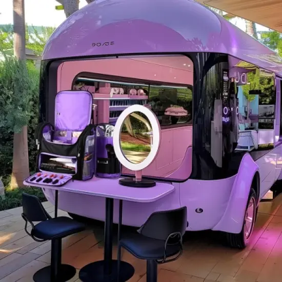 Byootique Portable Soft Sided Makeup Backpack Travel Barber Cosmetic Organizer image {4}