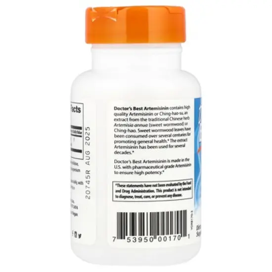 Doctor's Best Artemisinin, 100 mg, 90 Veggie Caps image {2}