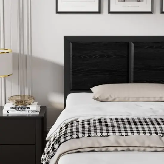 Twin/Full/Queen Size Bed Frame with Wood Headboard and Footboard, 14 Inch Platform Mattress Foundation, No Box Spring Needed Bed image {9}