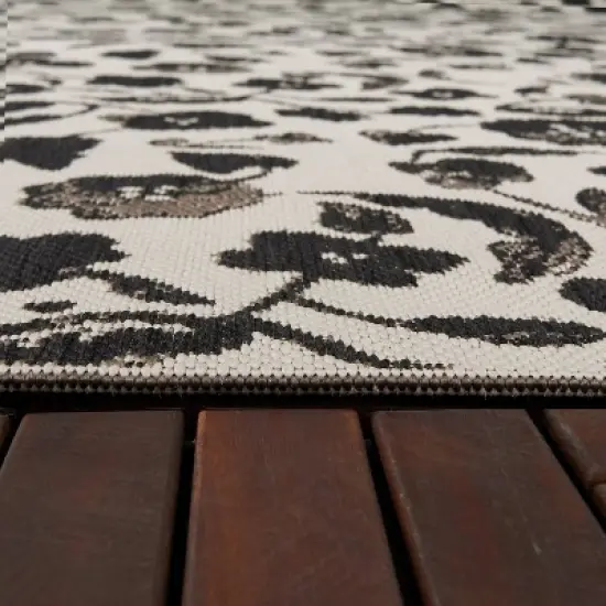 Floral  Outdoor Rug Black - Opalhouse&trade; image {3}
