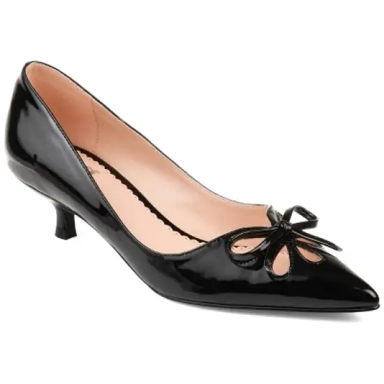 Journee Collection Womens Lutana Pointed Toe Kitten Heel Pumps image {9}