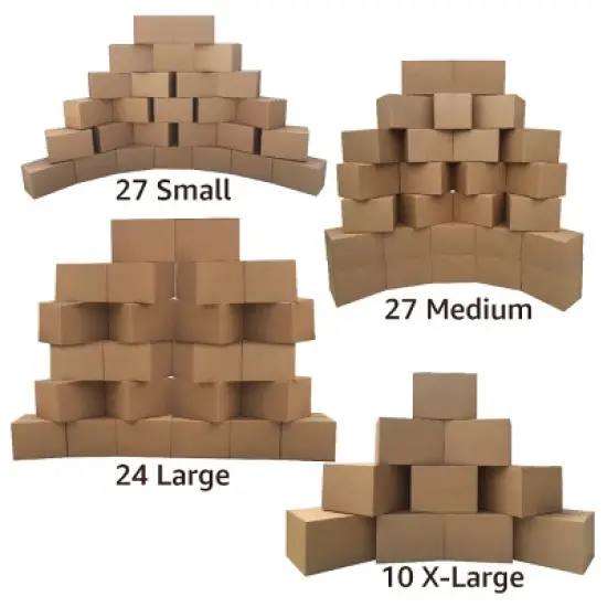 UBMOVE 7 Room Basic Moving Kit with 88 Moving Boxes, & Moving Supplies image {5}