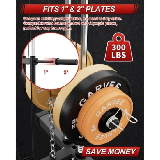 Home Gym, Workout Station with 300LBS Weight Capacity, Multifunctional Home Gym Equipment, Exercise Equipment for Full Body Strength Training image {4}