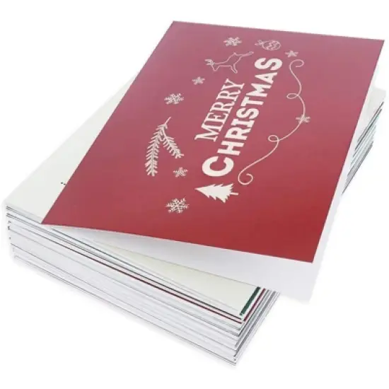 Sustainable Greetings 48 Pack Merry Christmas Xmas Greeting Cards Assortment with 6 Festive Holiday Winter Designs, 4 x 6 In image {4}