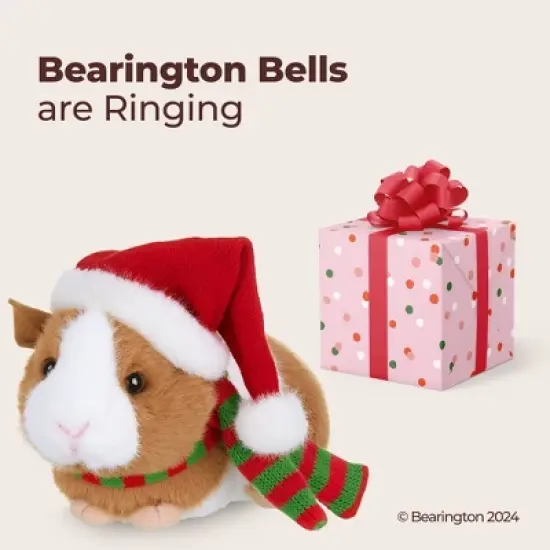 Bearington Jolly Ginny The Guinea Pig Christmas Plush, 8 Inch Guinea Pig Stuffed Animal, Christmas Stuffy Gift for Kids image {3}