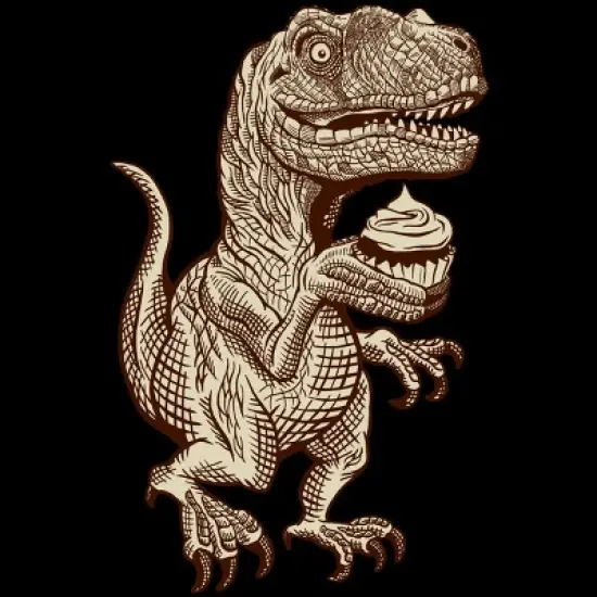 Men's Design By Humans Velociraptors love cupcakes! By DBHOriginals Tank Top image {1}