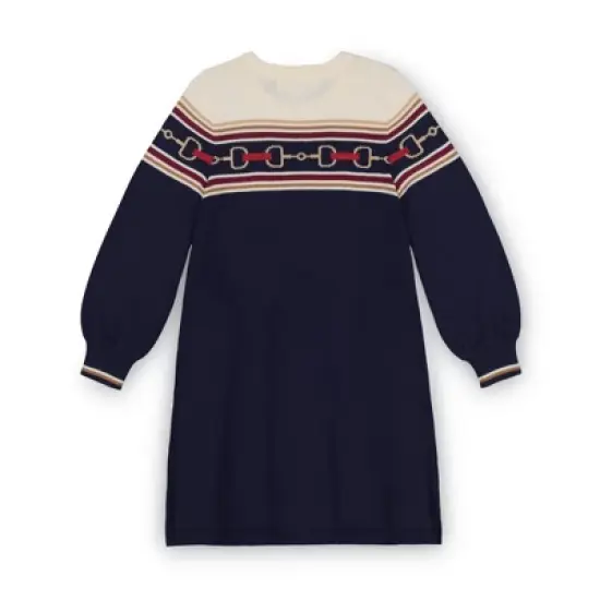 Hope & Henry Girls' Organic Cotton Bubble Sleeve Sweater Dress, Infant image {3}