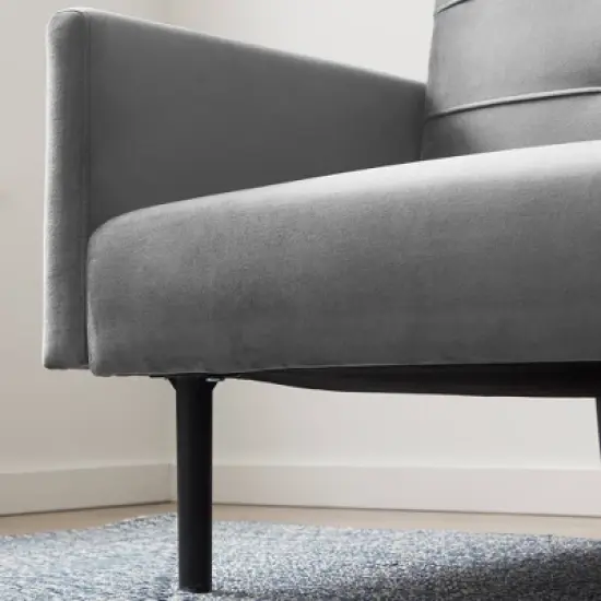 Comfort Collection Futon Sofa Bed with Buttonless Tufting - Lucid image {6}