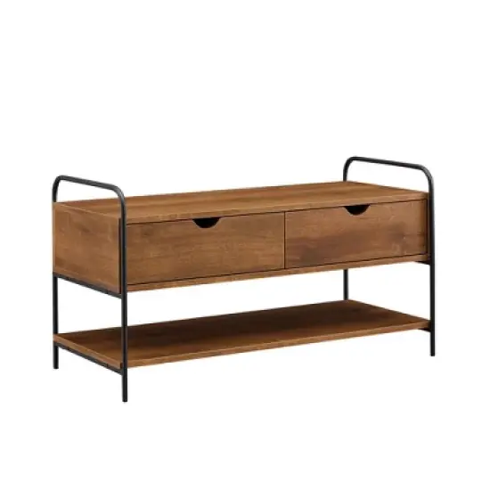 Modern 2 Drawer Storage Entry Bench - Saracina Home image {11}