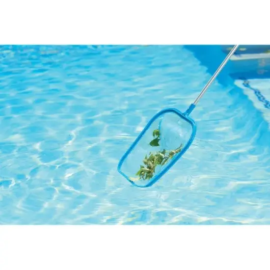 Poolmaster Swimming Pool Leaf Skimmer with 4" 2pc Pole - Essential Collection image {1}