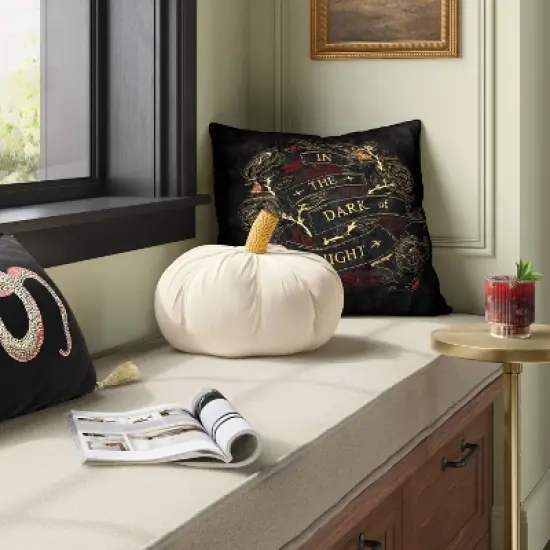 Shaped Velvet Pumpkin Throw Pillow - Threshold&trade; image {1}