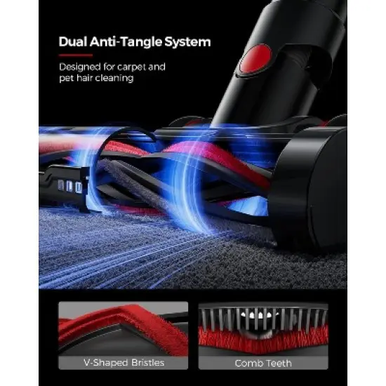 FAPO Cordless Vacuum Cleaner, 48kPa Powerful Stick Vacuum,Lightweight Upright for Home Hard Floor Carpet Pet Hair image {6}