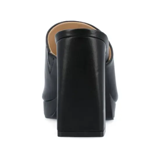 Journee Collection Womens Ezzlynn Structured Heel Slip On Platform Sandals image {2}