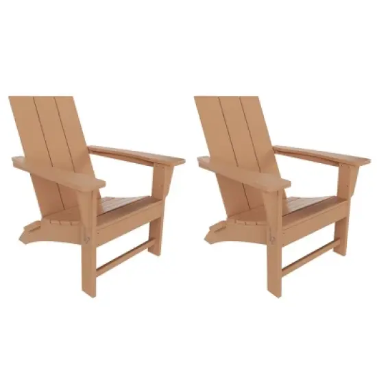 WestinTrends Ashore HDPE Folding Adirondack Chair (Set of 2) image {18}