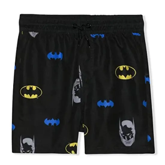 Warner Bros Boy's Justice League Superhero Print Quick Dry Swim Shorts for toddler image {3}