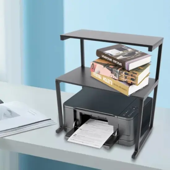 YIYIBYUS 2-Tier Printer Stand High Capacity Desk Storage Shelves for Home Office Supplier image {2}